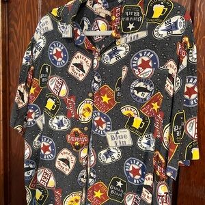George Multicolor Beer Graphic Print Men's Shirt